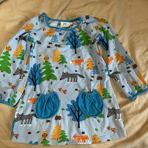 JNY Kids' Blue Animal Print Dress